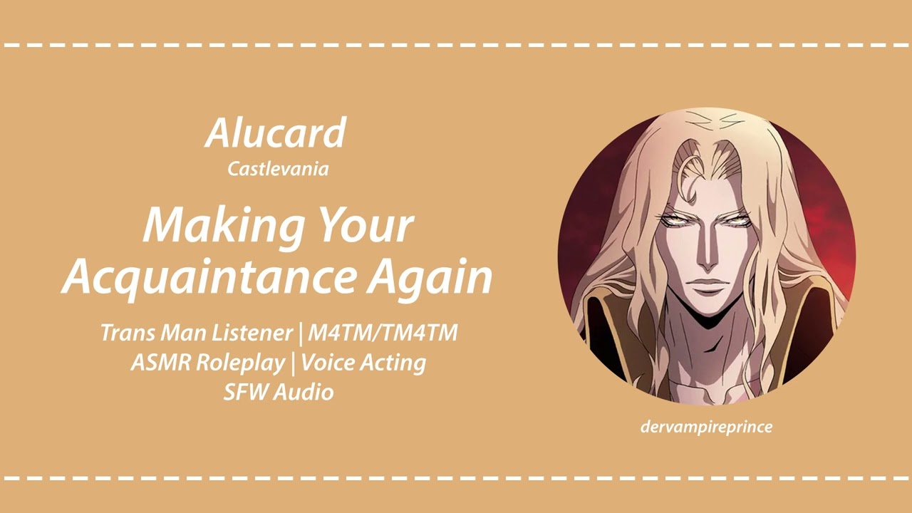 ASMR | Castlevania - Coming out as a Trans Man to Alucard [M4TM] [Comfort]