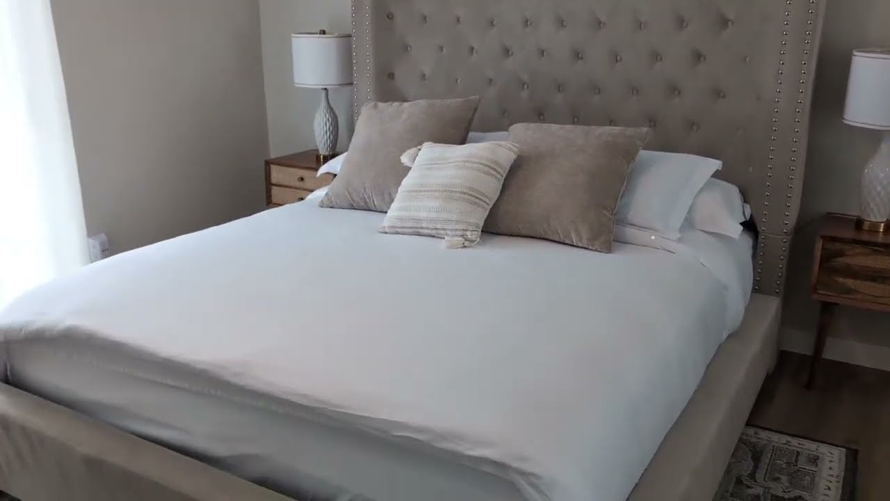 Jocisland Velvet Upholstered Bed Frame King Size  Headboard King Bed Frame Review