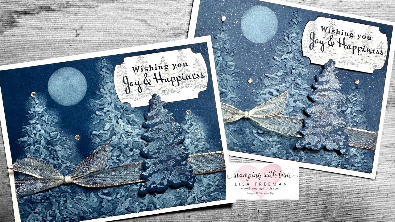 Peaceful Evergreens and Painted Trees Embossing Folder Magic!