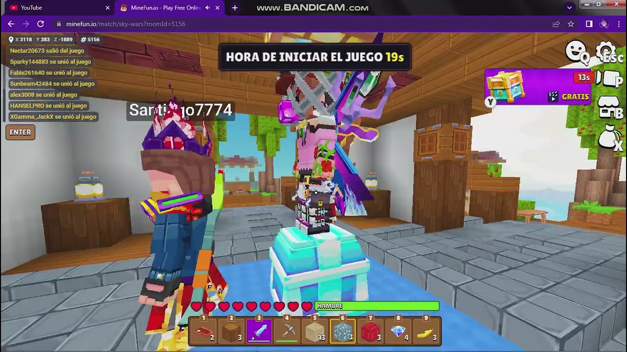 MineFun.io skywars - ya wey dejen de subir kgones