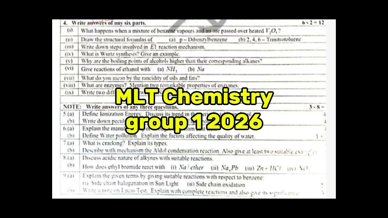 Today Class 12 Chemistry Paper Multan Board Group 1 2026 | MCQs + Subjective Paper