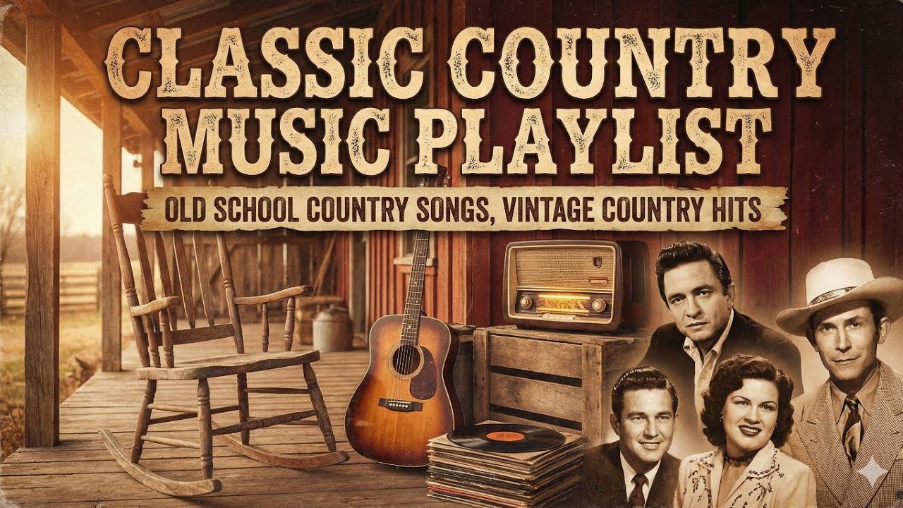 Classic Country Music Playlist | Old School Country Songs, Vintage Country Hits