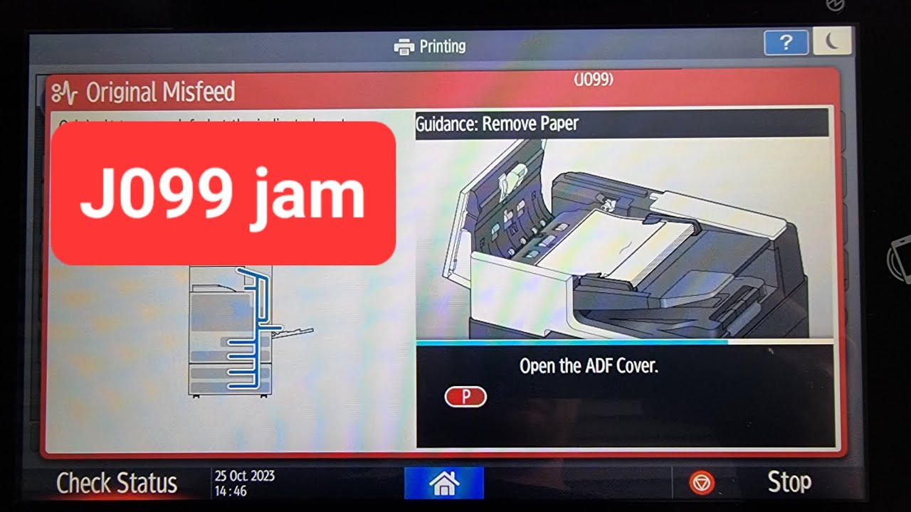 permanent J099 original ADF Jam (Page Keeper) automatic feeder Ricoh nashuatec Rex rotary  paper jam