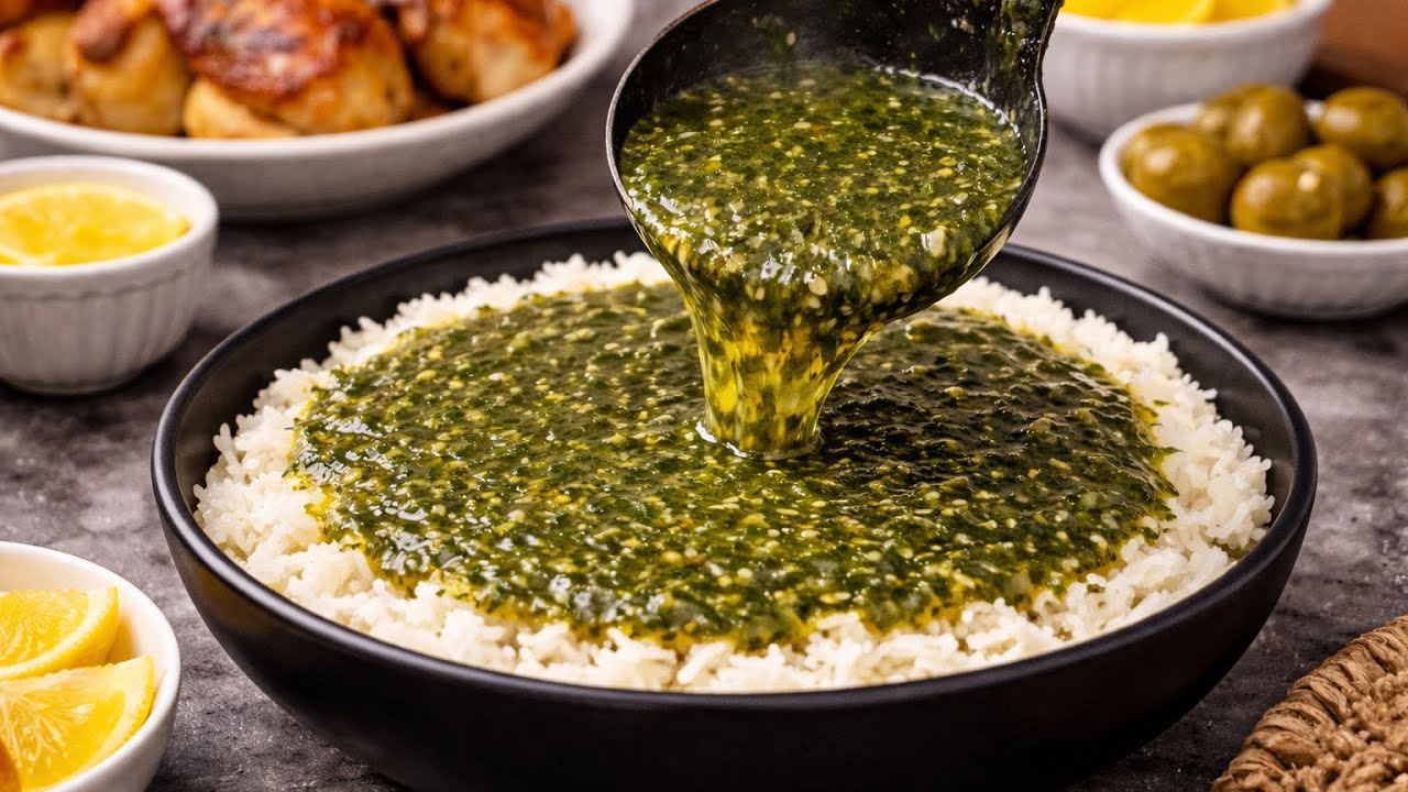 ملوخية ناعمة بطريقة كتير طيبة و سهلة ، ملوخية على الطريقة السورية 😍