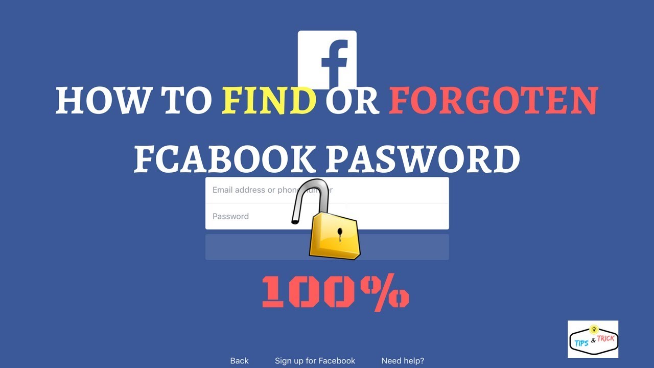 How To Find My lost or Forgoten Facebook Password?- By The Sharing Tips & Tricks