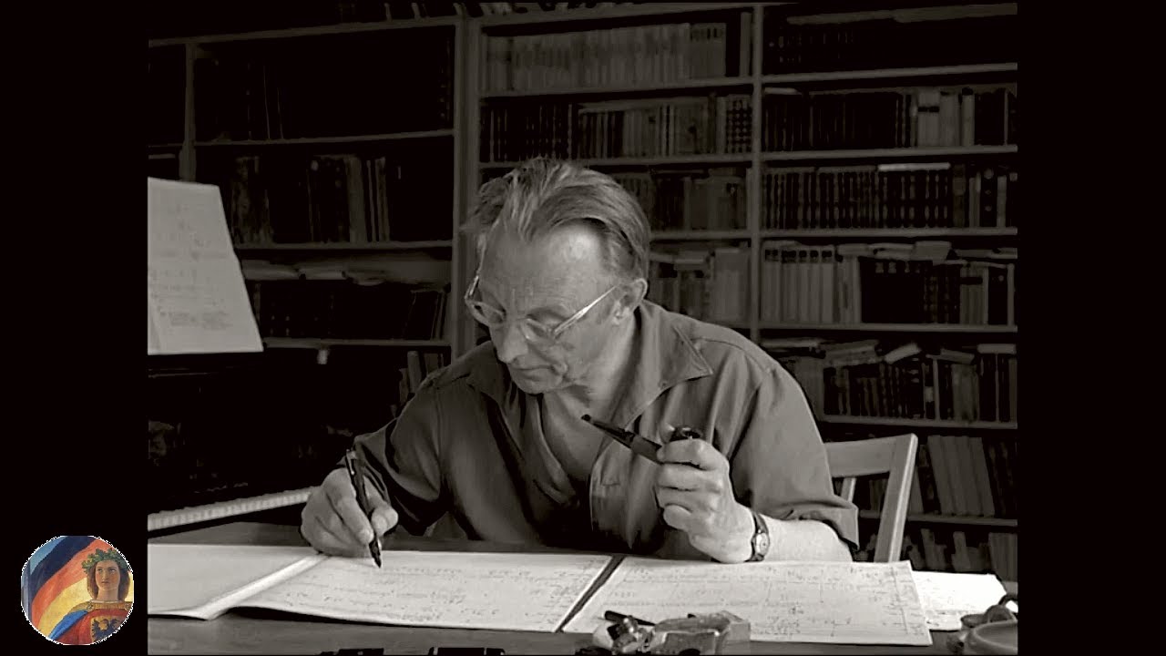 Portr&auml;t: Carl Orff komponiert und singt zu Hause (1958)