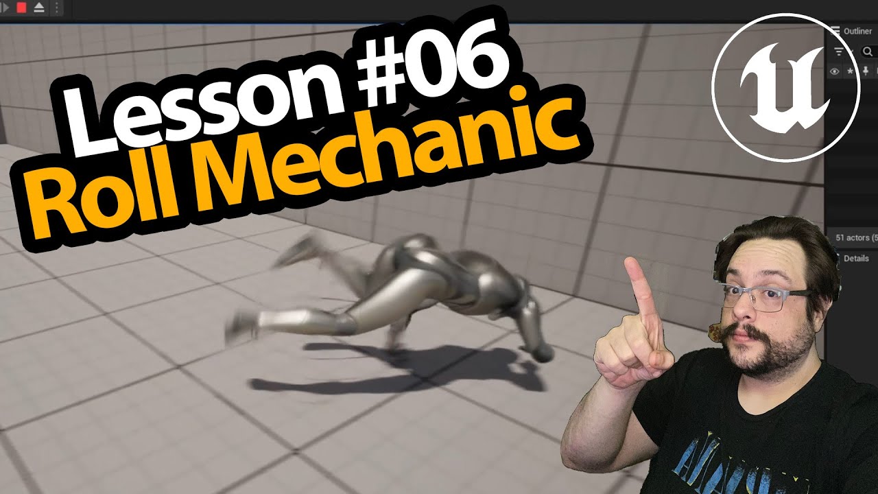 UE5 Tutorial Series: Roll Mechanic (Lesson 6, Source/Project Files)