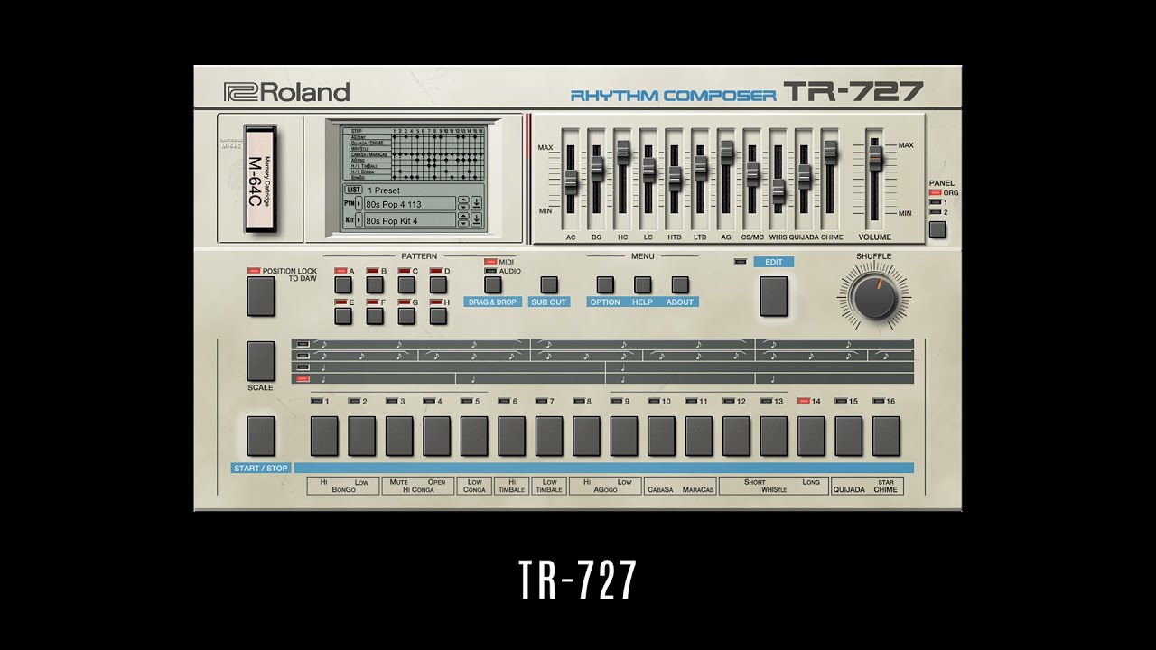 TR-727 • Roland Cloud • 15 Selected Factory Presets • 727 VST Kits Sounds Patches Demo • No Talking