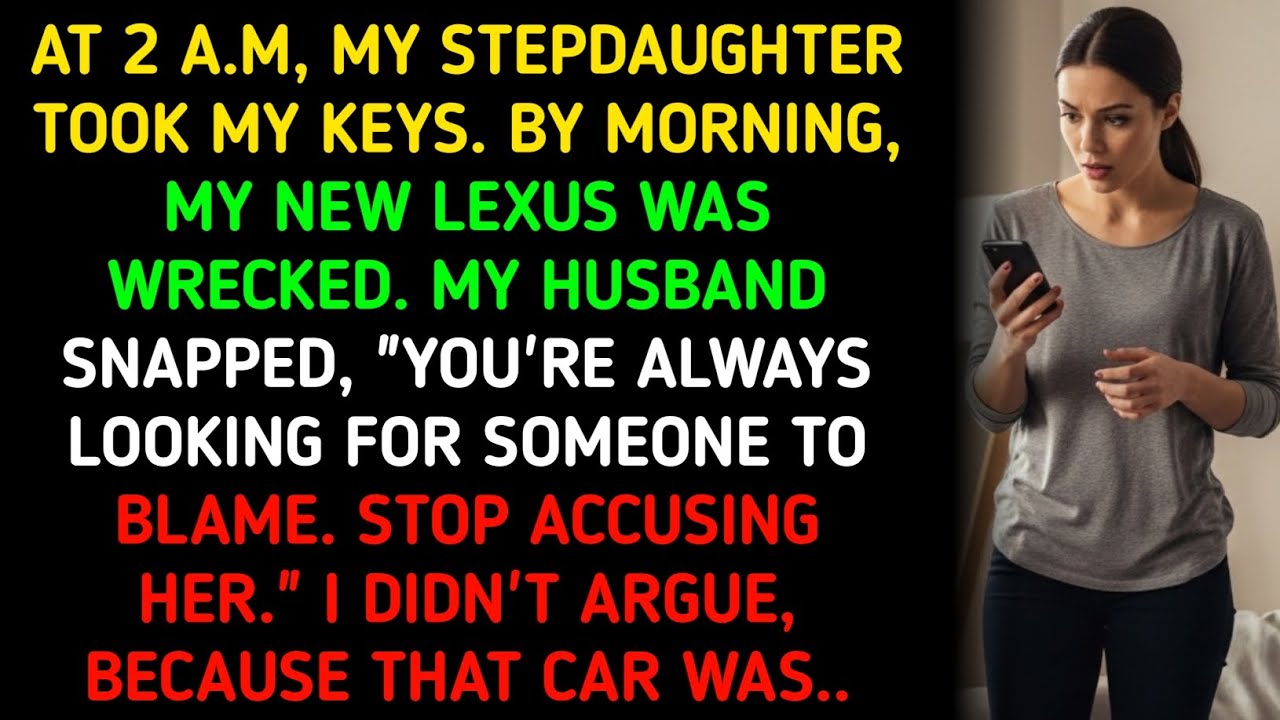AT 2 A.M, MY STEPDAUGHTER TOOK MY KEYS. BY MORNING, MY NEW LEXUS WAS WRECKED. MY HUSBAND SNAPPED,