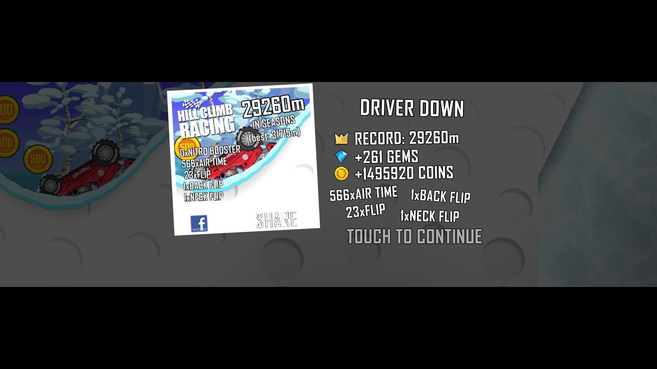 (WR) Hill Climb Racing Race Car + Seasons 29260m (full run)