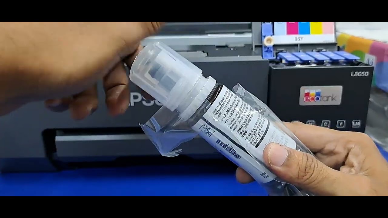 Epson L8050 ecotank Photo /PVC Card Printer, Ink Refilling and Ink Charging for first time use