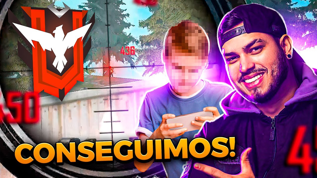 AJUDEI UM FÃ A PEGAR MESTRE NESSA PARTIDA! FREE FIRE