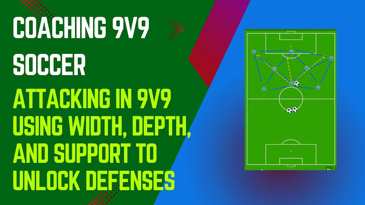 Score more goals in 9v9 soccer! Using width, depth, and support to unlock defenses!