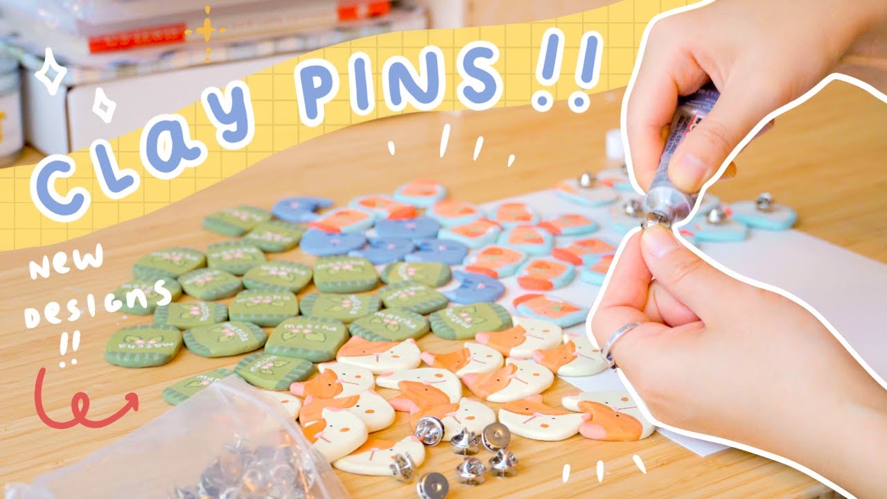 Studio Vlog ✨ Shop Update PT. 2!! CLAY PINS, Packing Patreon Orders, Relaxing Painting Session!!
