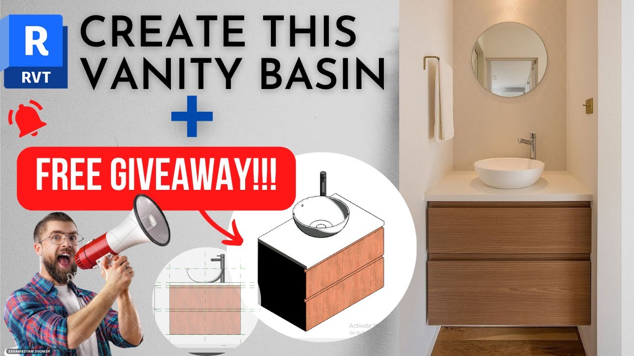 HOW TO CREATE THIS VANITY BASIN SET IN REVIT FAMILY CREATION TUTORIAL VIDEO, AND A FREE GIVEAWAY!!!