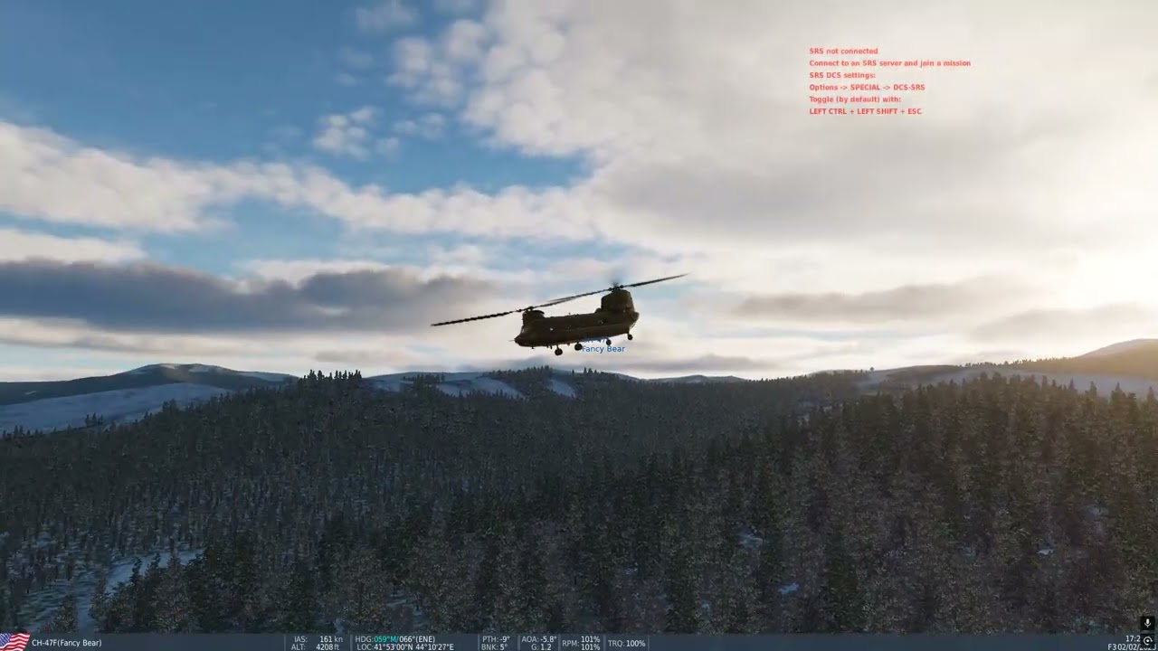 Digital Combat Simulator  chinook landing practice