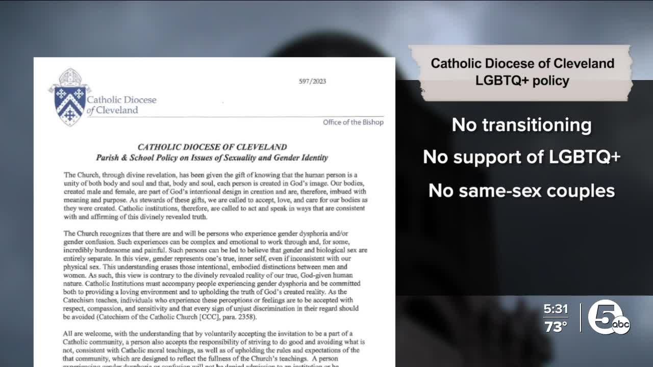 Catholic Diocese of Cleveland's new policy rejects transgender people