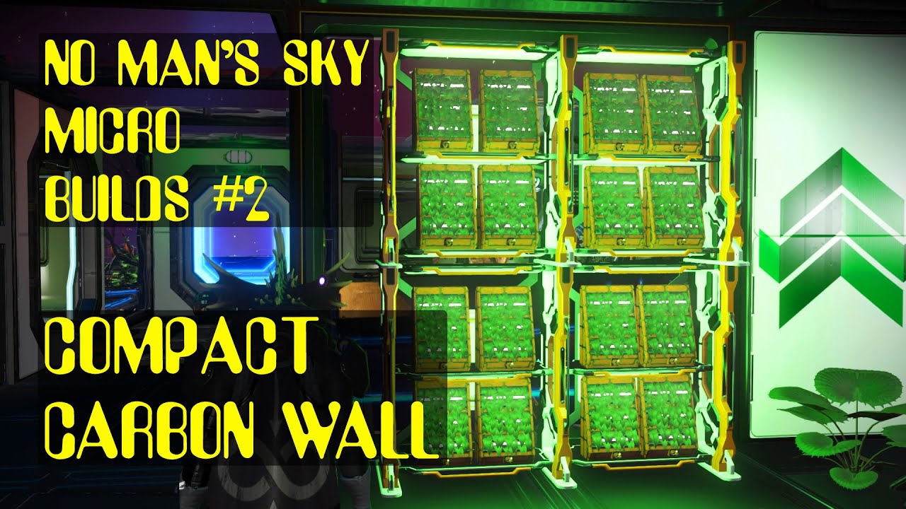Micro builds #2 - Compact Carbon Wall. No Man's Sky #nomanssky
