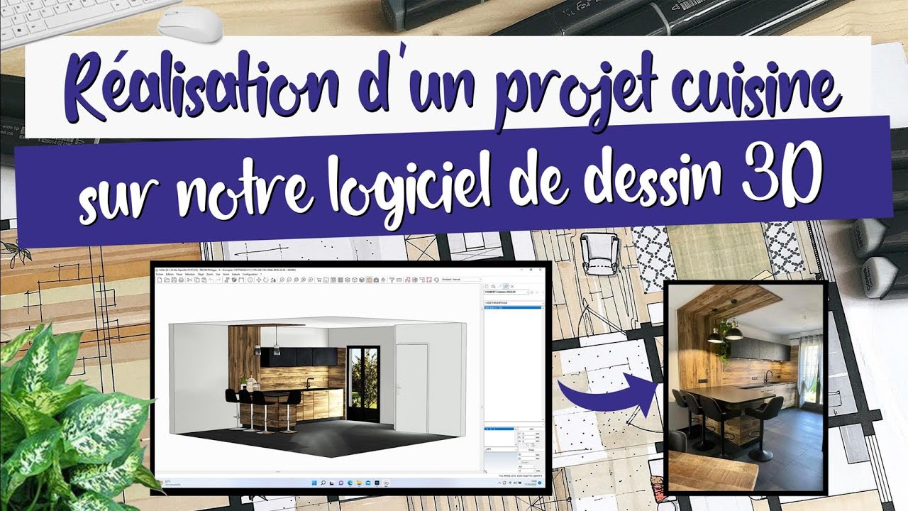 R&eacute;alisation d'un projet cuisine avec notre logiciel de dessin 3D