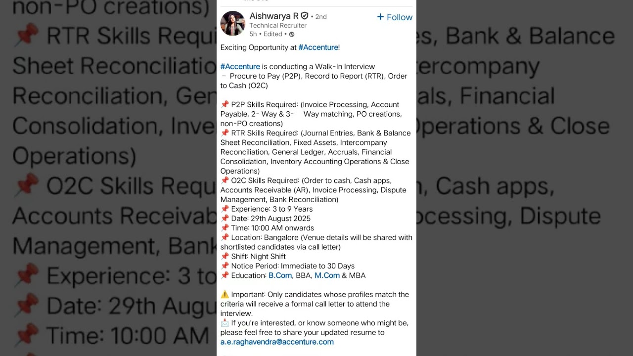 P2P and 02C and R2R job opportunities#r2r#mbajobs#bcomjobs#accountingjobsl#instagram#india