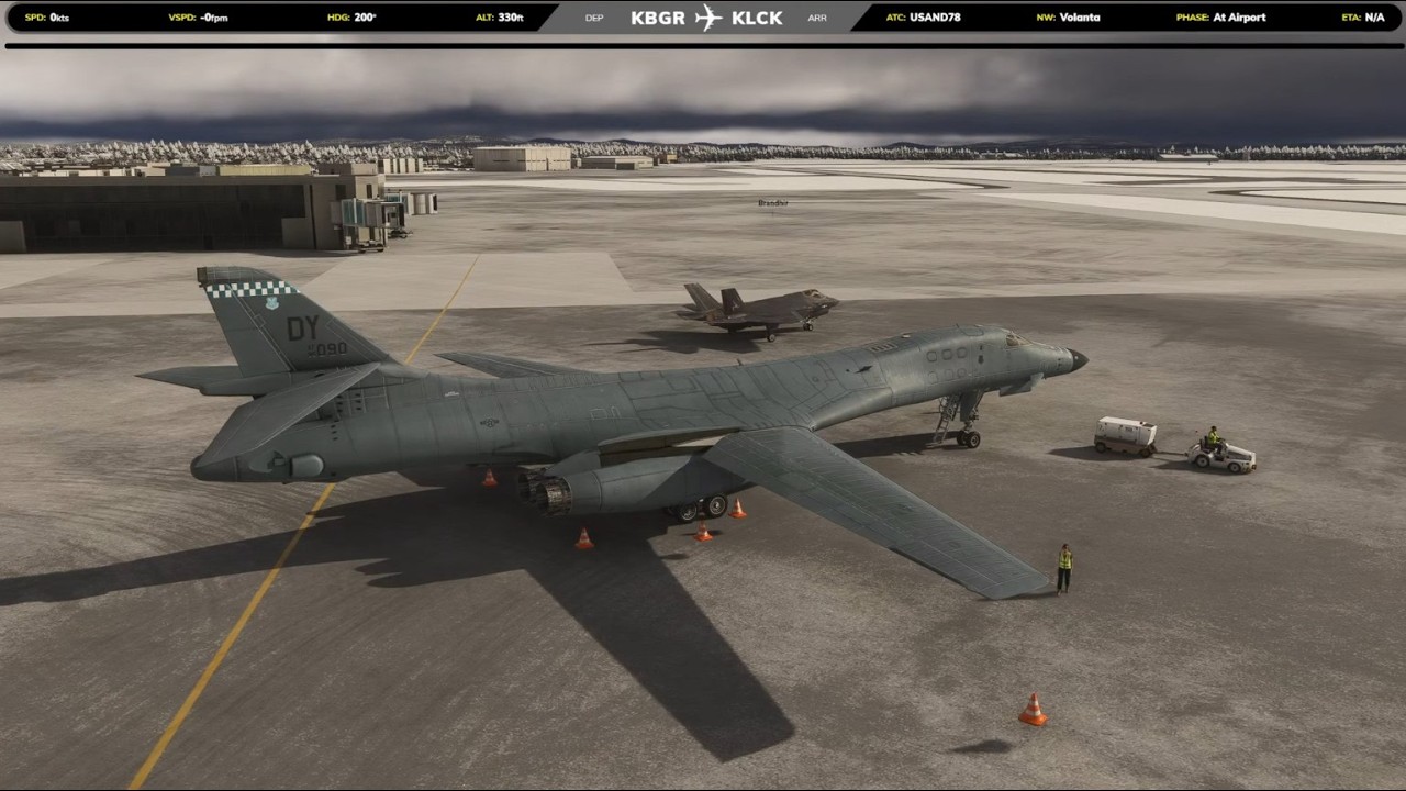 Bangor (KBGR) - Rickenbacker(KLCK) | Military Ops Coop | Fullflight B1 Lancer