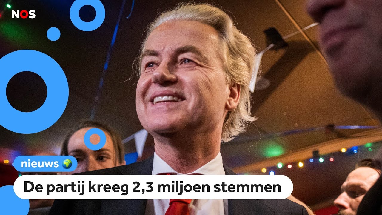 PVV, partij van Geert Wilders, grote winnaar van de verkiezingen