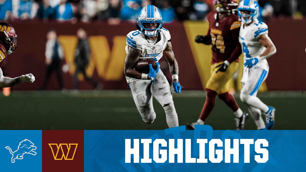 Detroit Lions COMMANDING 44-22 win at Washington | 2025 NFL Season Highlights