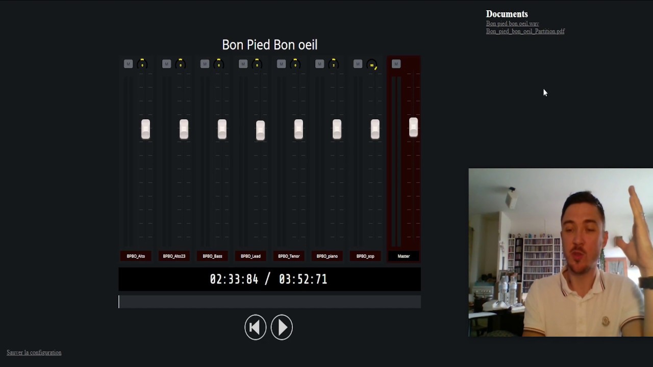 Jean Andreu / C&ocirc;t&eacute; Choeur - Le MiXer: logiciel en ligne pour choristes
