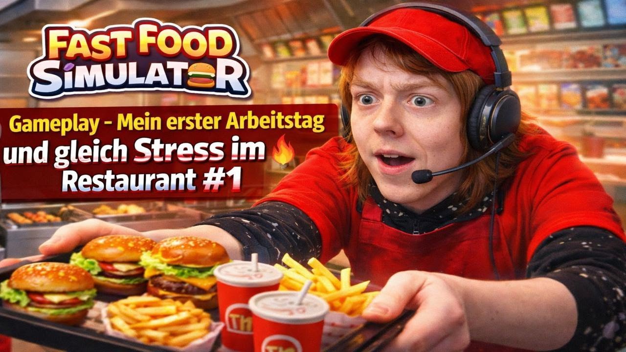 Fast Food Simulator Gameplay – Mein erster Arbeitstag und gleich Stress im Restaurant  #1