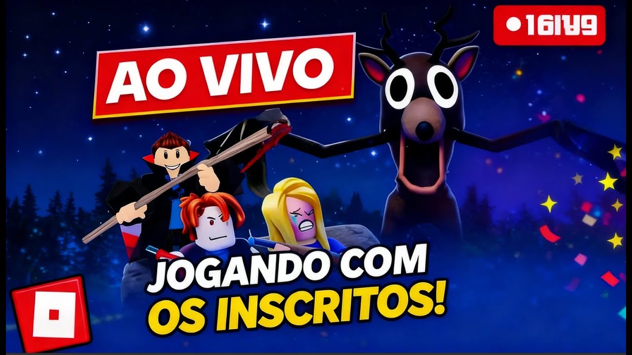 (LIVE) 99 NOITES NA FLORESTA - JOGANDO COM INSCRITOS (Roblox)