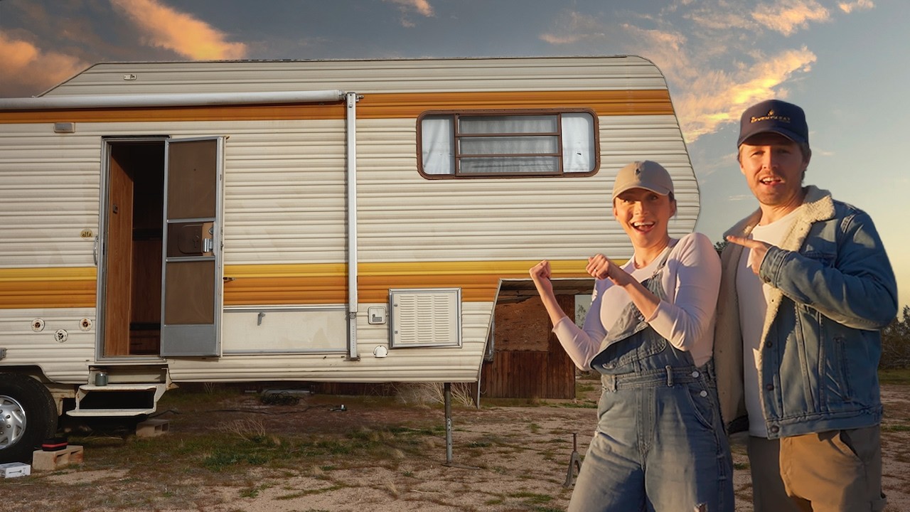 This Is Where We’re Living While We Renovate our Abandoned Cabin in the Middle of the Desert