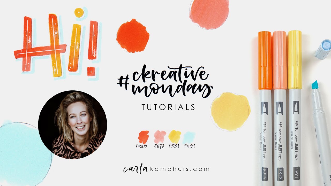 Carla Kamphuis - Tutorial Brushlettering met Alcoholmarkers (YouTube Livestream)