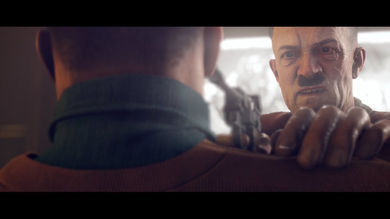 Wolfenstein 2 Meeting Adolf Hitler - Blazkowicz Birthday 4K No Commentary