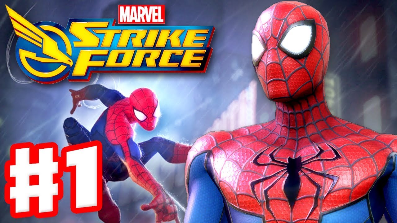 Marvel Strike Force - Gameplay Walkthrough Part 1 - Spiderman, Captain America, Luke Cage, Punisher!