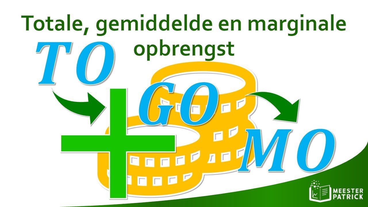 Totale, gemiddelde en marginale opbrengst | Economie