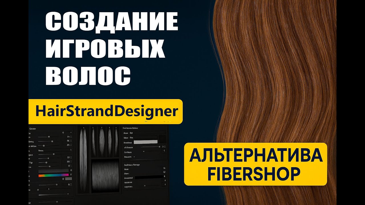 Как создать игровые волосы? Альтернатива Fibershop — HairStrandDesigner