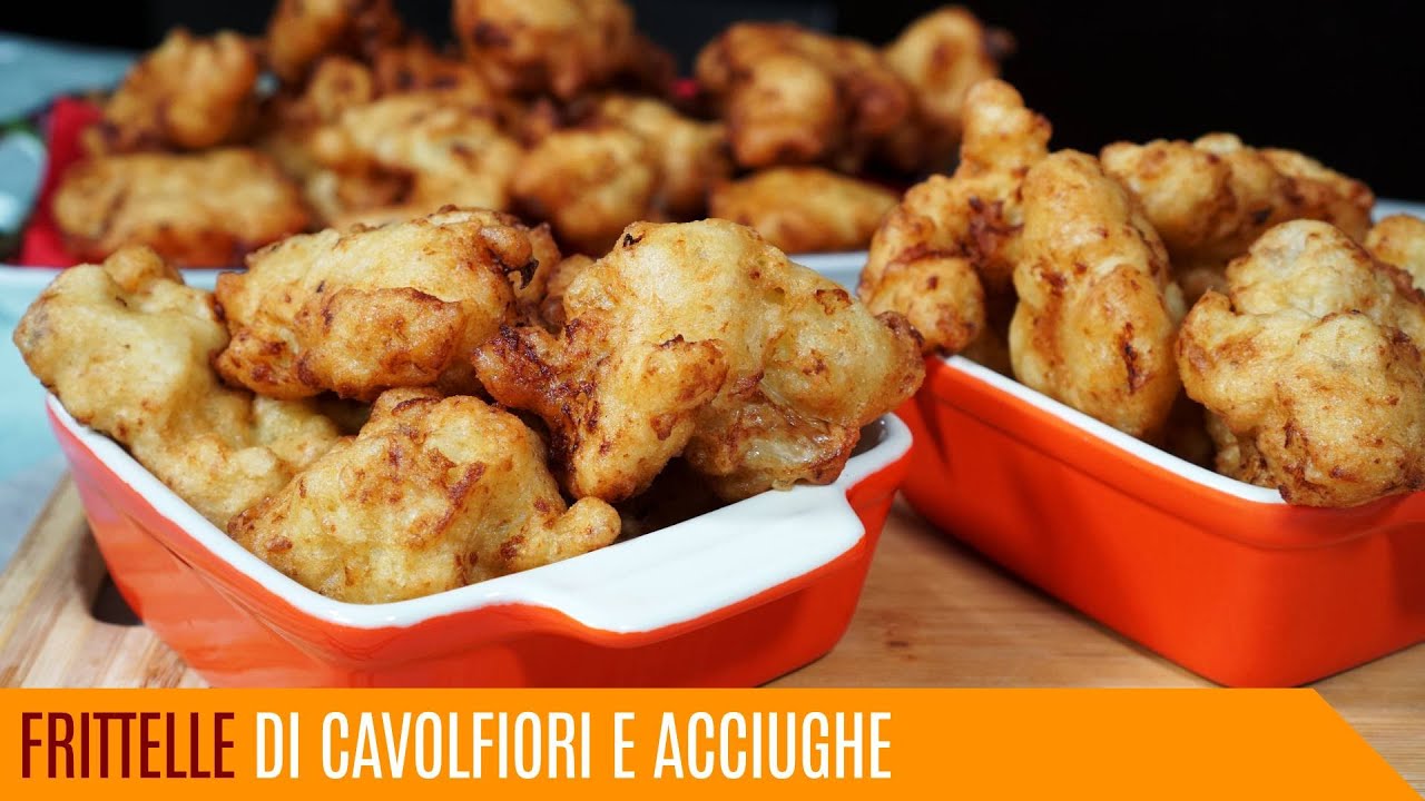 Frittelle di cavolfiori e acciughe, antipasto facile e veloce - Le video ricette di Lara