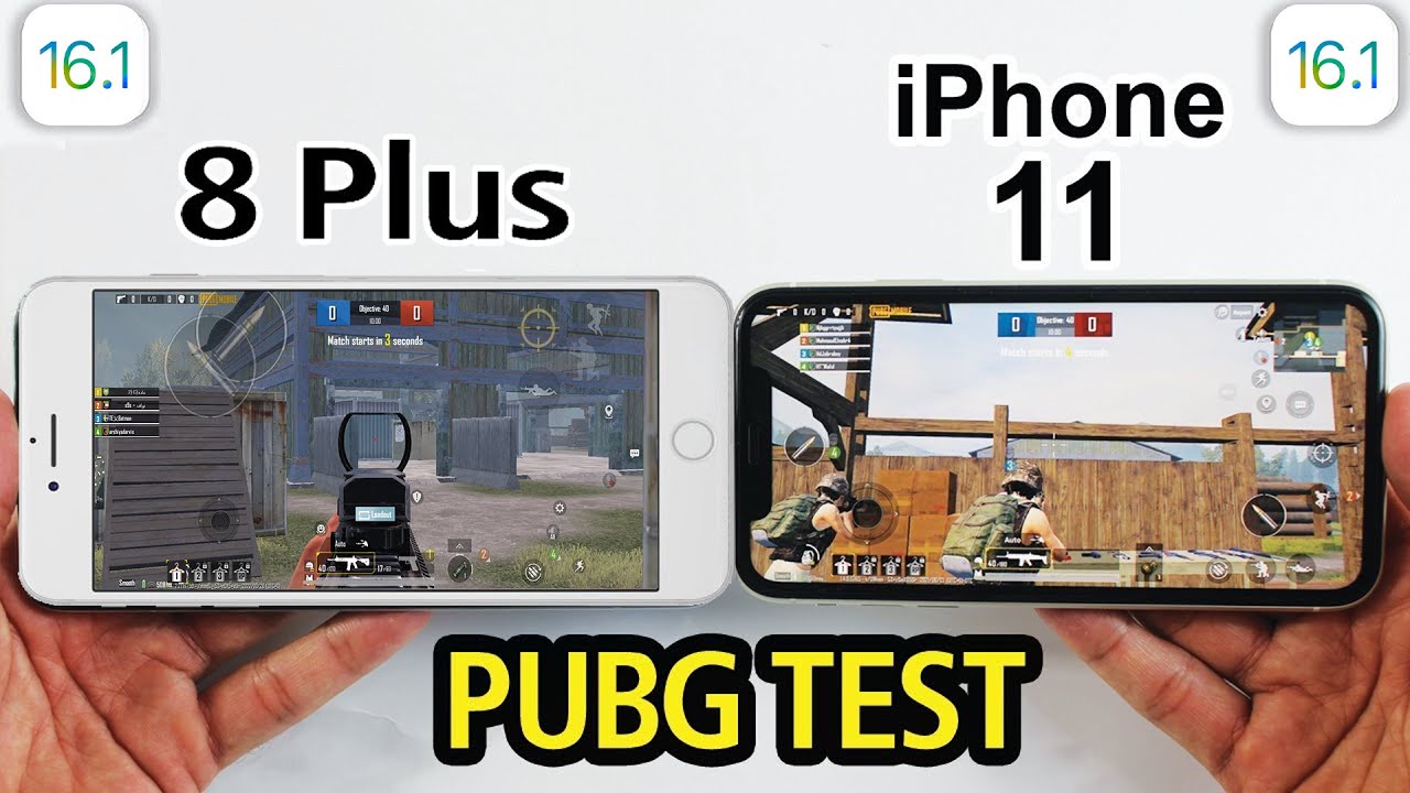 IOS 16.1 iPhone 11 vs iPhone 8 Plus Pubg Mobile Test in 2022 After iOS 16.1 Update!