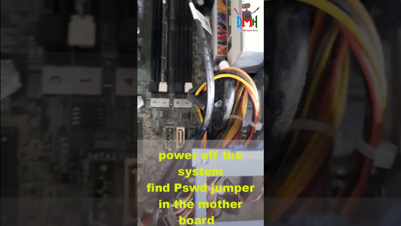 The hardware jumper is removed to override the system password setting solved