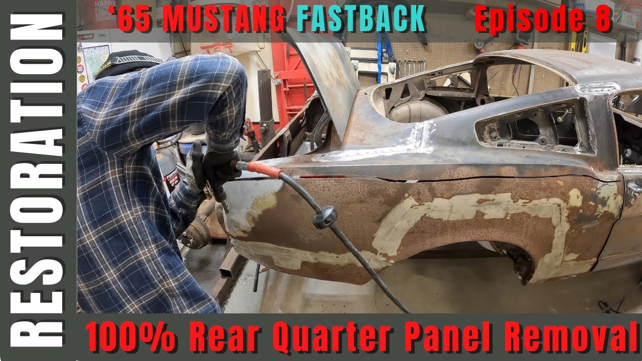 Roxy & Clem's '65 Mustang Fastback Episode 8 Remove Rear Quarter Panels | GiT On The Road