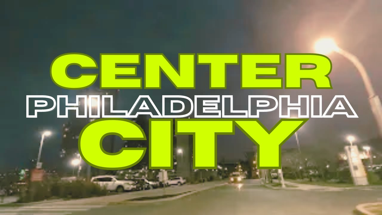 Evening Drive Down On Spring Garden St. Center City, Philadelphia, PA (4K) Christmas Weekend 2023