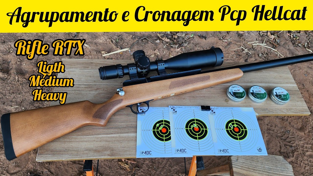 AGRUPAMENTO PCP M30 HELLCAT QGK 5.5MM CRONAGEM COM CHUMBOS RTX LIGTH MEDIUM E HEAVY