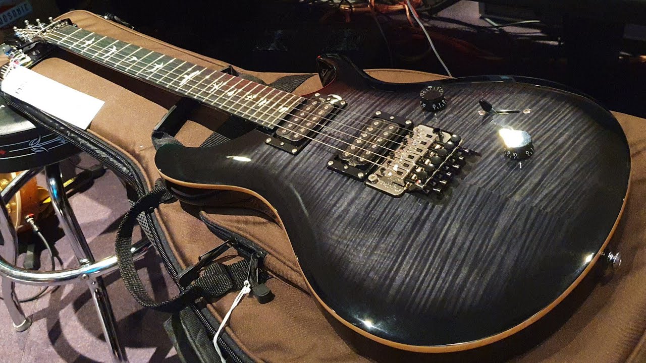 Гитара PRS 24 SE Custom Floyd Rose Charcoal Burst Flame Top