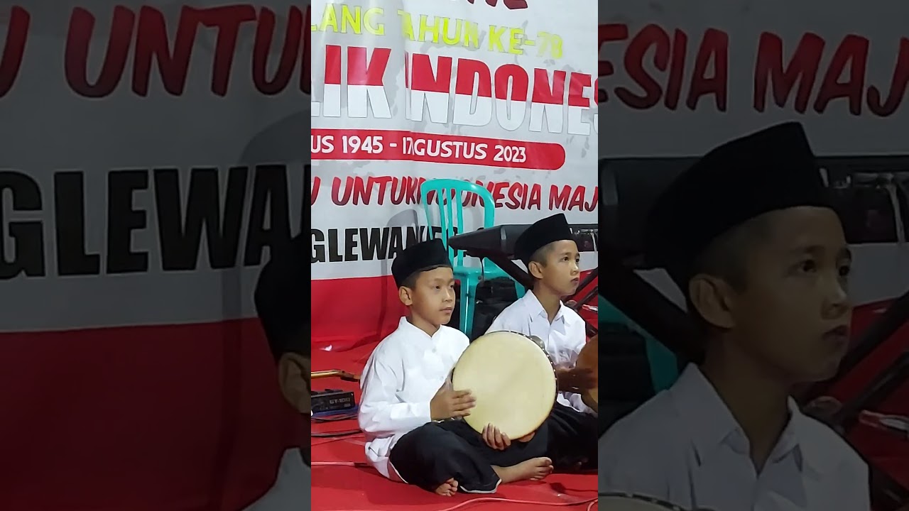 PENTAS SENI DAN ELECTONE DESA NGLEWAN, HADROH SDN NGLEWAN SAMBIT MEMPERINGATI HUT RI KE 78