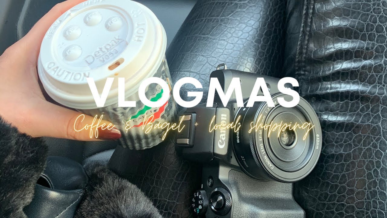 VLOGMAS | Coffee and bagel + local shopping