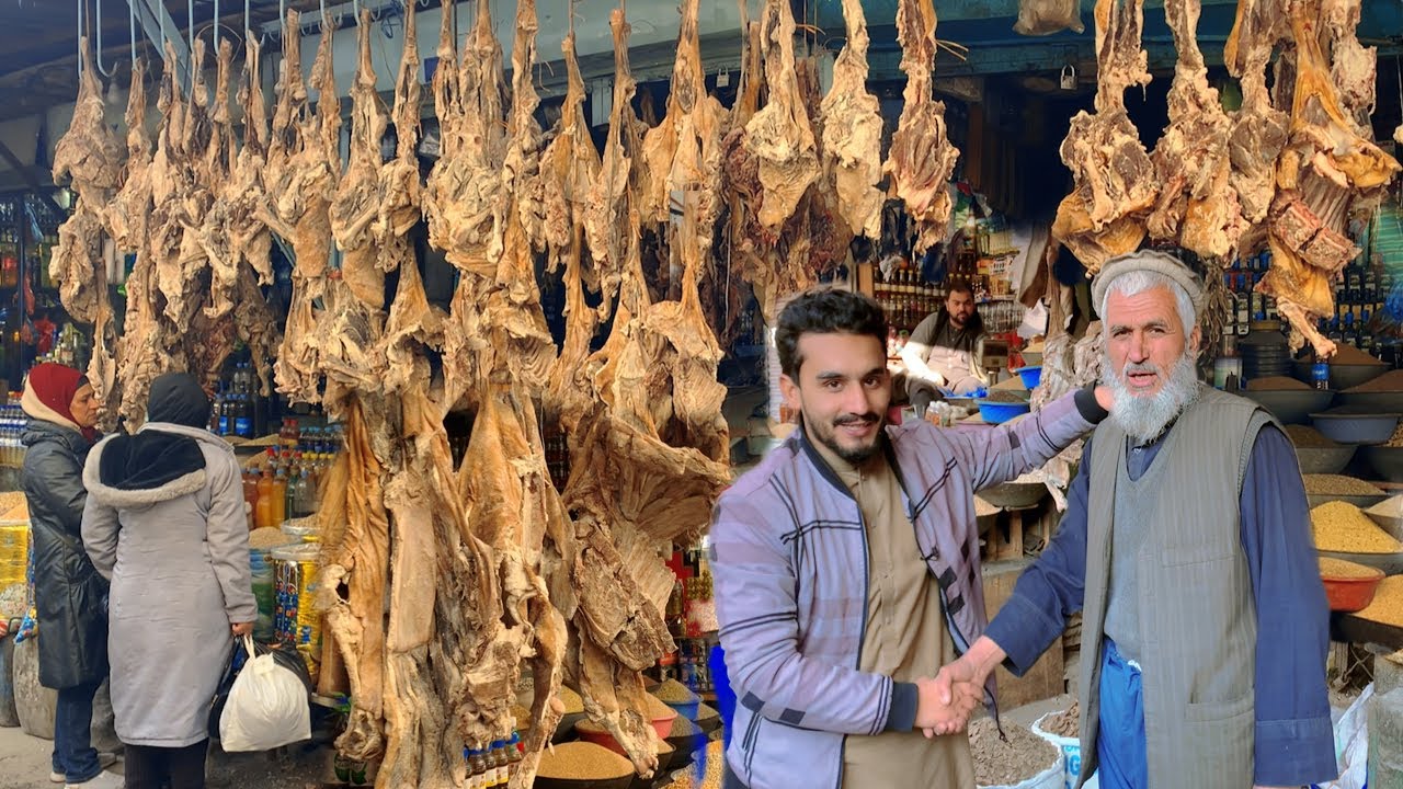 Kabul dried meat Bazaar | د کابل وچه غوښه