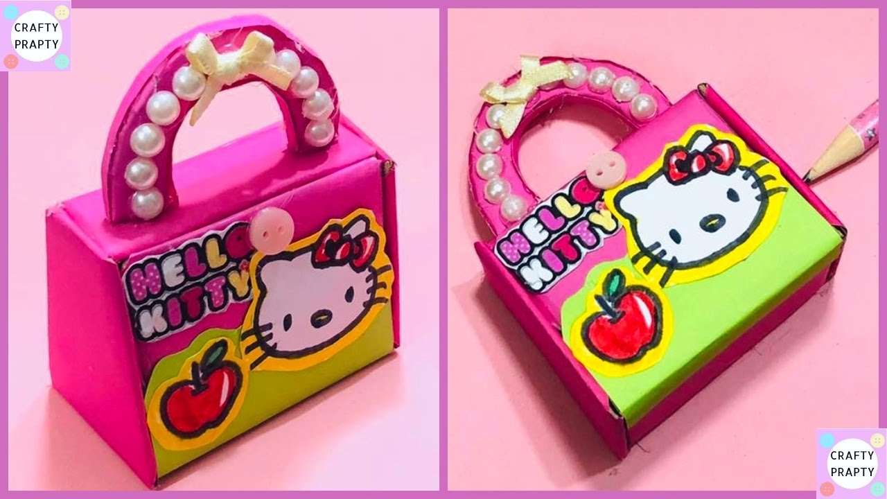 How to make Hello kitty Pencil Sharpener With Paper/Hello Kitty Stationery/ Back To School Supplies