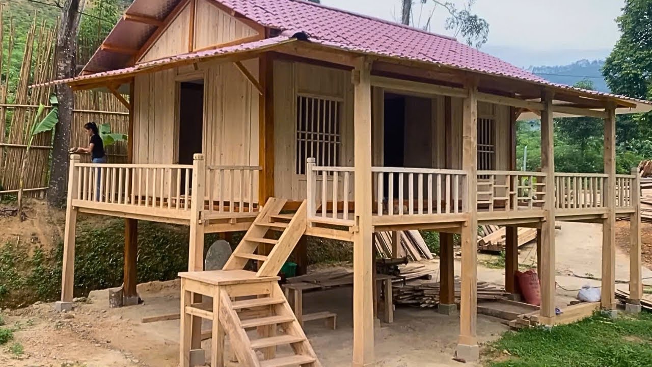 FULL VIDEO 500 Days Building a Two Story Wooden House  - Living With Nature By @ Gia Han Daily Life.