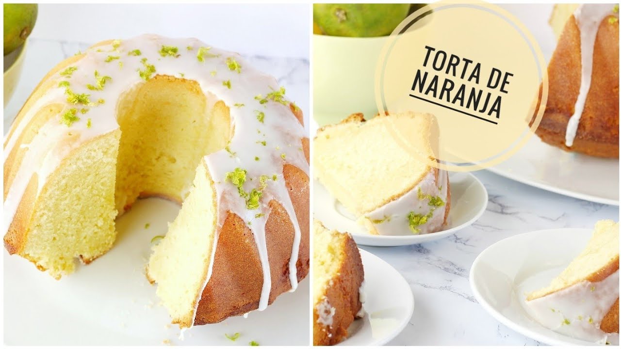 Torta de Naranja casera | Con glaseado | Super rapida