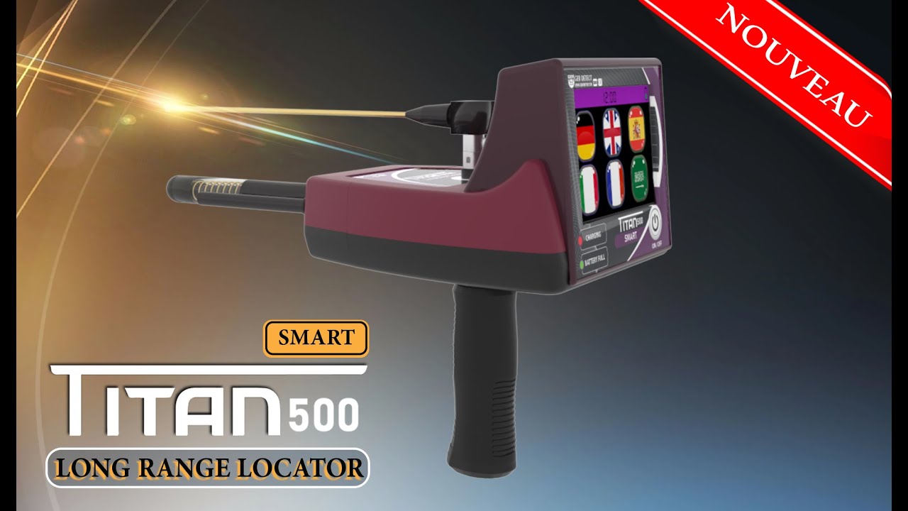 Dernier detecteur d'or,  métaux précieux, trésors, diamants et pierres précieuses le TITAN 500 SMART